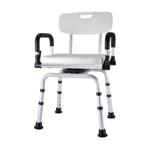 Non-slip, sturdy bath chair with adjustable height and armrests - Image 1
