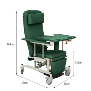 Comfort care chair home-use high-back wheelchair for the elderly reclining and seating capability with dining table - Image 7