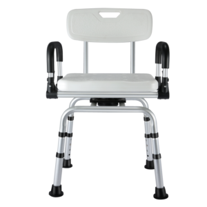 Non-slip, sturdy bath chair with adjustable height and armrests - Image 3