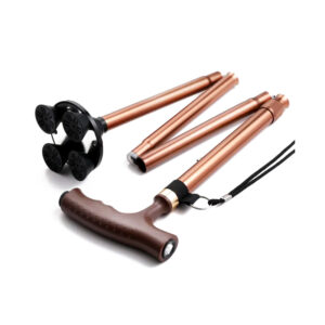 Folding four-legged cane comfortable handle + lanyard design - Image 2