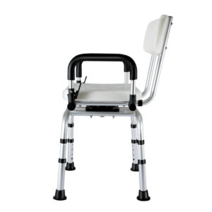 Non-slip, sturdy bath chair with adjustable height and armrests - Image 6