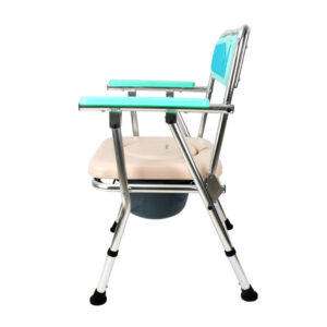 Stainless steel commode chair suitable for nursing homes and home bedroom/bathroom bathing - Image 3