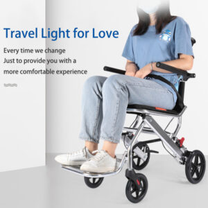 Ultra-lightweight portable travel wheelchair folds for car trunk and airplane storage - Image 3