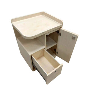 Solid wood bedside table / Customizable / Marble top / Suitable for nursing homes, home bedrooms, and multiple settings - Image 4