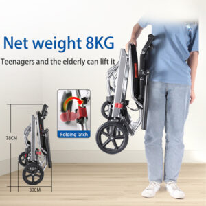 Ultra-lightweight portable travel wheelchair folds for car trunk and airplane storage - Image 4