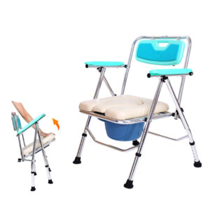 Stainless steel commode chair suitable for nursing homes and home bedroom/bathroom bathing - Image 4