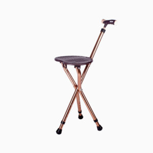Tripod cane stool with seat dual purpose walking aid/temporary rest cane - Image 1