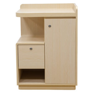 Solid wood bedside table / Customizable / Marble top / Suitable for nursing homes, home bedrooms, and multiple settings - Image 1