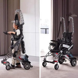 European style multifunctional power wheelchair for adults for standing assisted walking and rehabilitation - Image 5