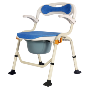 Bathroom and toilet dual-use chair, foldable toilet stool, home assistive chair for elderly toilet and bathing - Image 1
