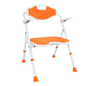 Folding bath chair for nursing homes, home use with drain hole and non-slip seat - Image 6