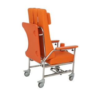 Stainless steel high-back chair with silent casters + storage rack senior rehabilitation care chair - Image 6