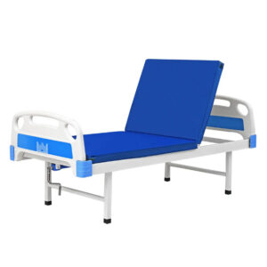 Hospital-grade simple manual nursing bed with safety rails, meal tray and IV pole, home-use rehabilitation bed for elderly or paralysed patients - Image 4