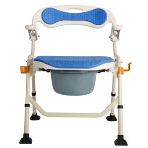 Bathroom and toilet dual-use chair, foldable toilet stool, home assistive chair for elderly toilet and bathing - Image 2