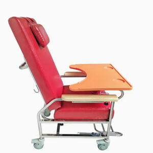 Stainless steel high-back chair with silent casters + storage rack senior rehabilitation care chair - Image 2