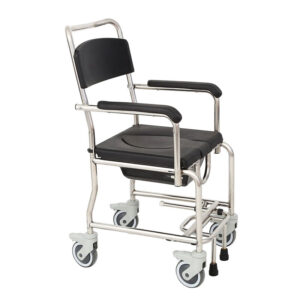Stainless steel shower chair, slip-resistant and waterproof, bathing and toileting aid for individuals with limited mobility - Image 1