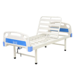 Hospital-grade simple manual nursing bed with safety rails, meal tray and IV pole, home-use rehabilitation bed for elderly or paralysed patients - Image 5