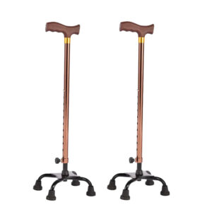 Four-legged base walking stick, anti-slip & wear-resistant, adjustable length - Image 4