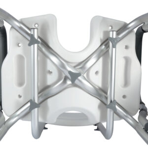 為行動不便者設計的浴室坐椅，採用鋁合金框架與軟墊坐面：圖片 6