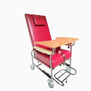 Stainless steel high-back chair with silent casters + storage rack senior rehabilitation care chair - Image 1