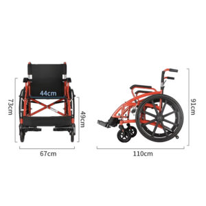 Yifuhong manual wheelchair with aluminum alloy frame for elderly post-surgery rehabilitation / daily outings - Image 6