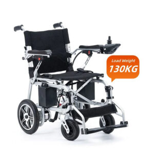 Fully ventilated mesh electric wheelchair lightweight folding design dual battery range - Image 2