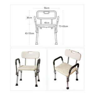 鋁合金框架浴室衝涼椅，ABS防滑座墊：圖片 6