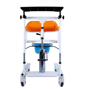 Hydraulic lift chair, assistive toilet chair for patient mobility, featuring 180-degree split seat - Image 5