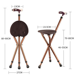 Tripod cane stool with seat dual purpose walking aid/temporary rest cane - Image 6
