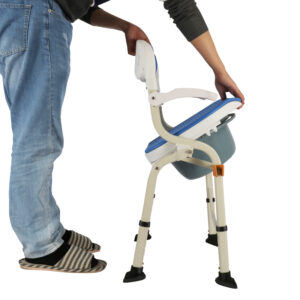 Bathroom and toilet dual-use chair, foldable toilet stool, home assistive chair for elderly toilet and bathing - Image 6