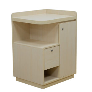 Solid wood bedside table / Customizable / Marble top / Suitable for nursing homes, home bedrooms, and multiple settings - Image 2