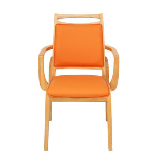 Japanese-style nursing chair, medical-grade waterproof leather, gray padded backrest chair - Image 5