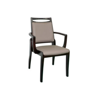 Japanese-style nursing chair, stackable solid wood chair with comfortable padded backrest - Image 7
