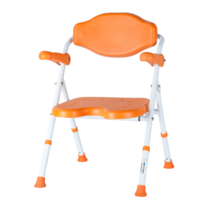 Folding bath chair suitable for nursing homes, home-use model with drainage hole and non-slip seat cushion - Image 1