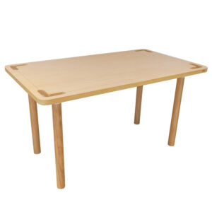 四抓孔餐桌，簡約實木風：圖片 6