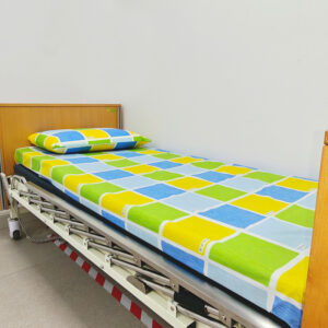 Checkered bed sheets, cotton, single bed for nursing homes and student dormitories - Image 1