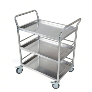 304 不鏽鋼餐車 三層儲物 靜音輪置物車 可定制：圖片 1