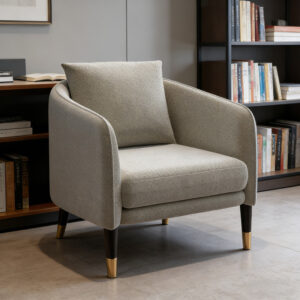 Premium grey single seater upholstered sofa  Ideal for cafés, guesthouses and living rooms - Image 4