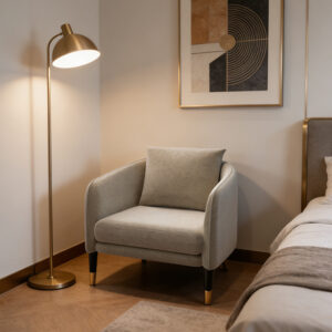 Premium grey single seater upholstered sofa  Ideal for cafés, guesthouses and living rooms - Image 3