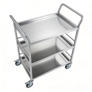 304 不鏽鋼餐車 三層儲物 靜音輪置物車 可定制：圖片 2