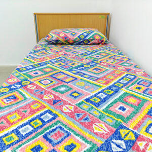Retro-inspired contrasting diamond-patterned bed linen - Image 2