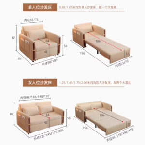Extendable sofa - suitable for living rooms, rented accommodation, studies, offices and care homes - Image 3