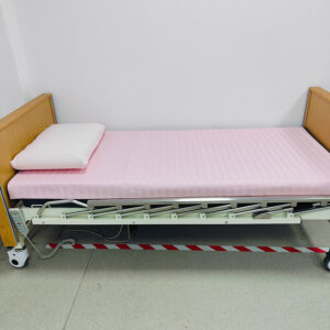 Pink striped cotton bed linen, hospital and care home nursing bedding for single beds, set：圖片 1