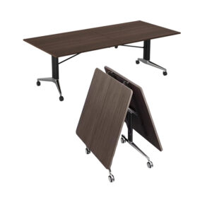 Foldable conference table, mobile with castors, space-saving office desk, customisable - Image 7